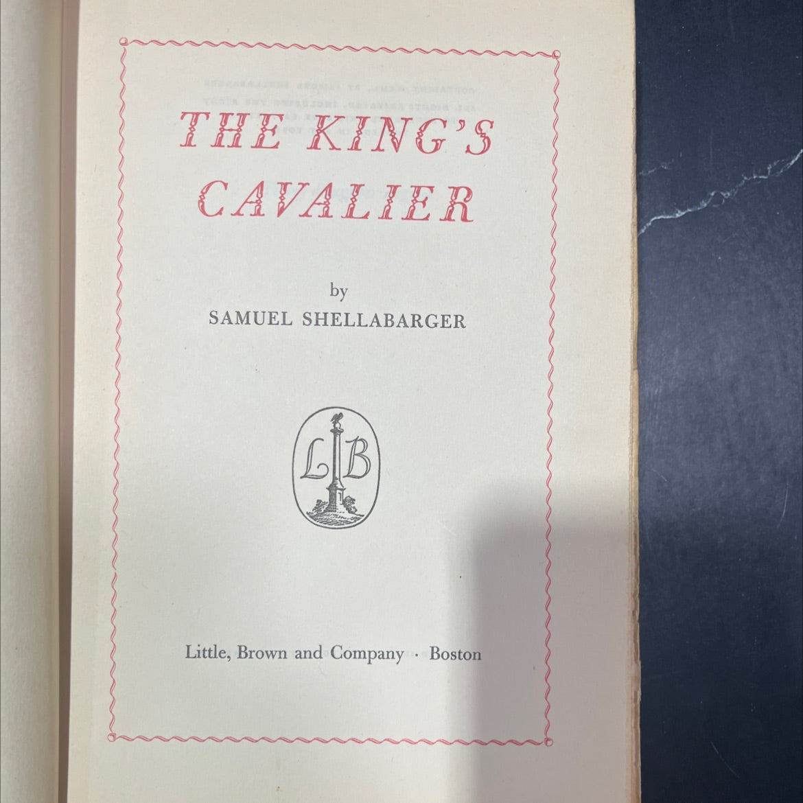 the king's cavalier book, by samuel shellabarger, 1950 Hardcover image 2