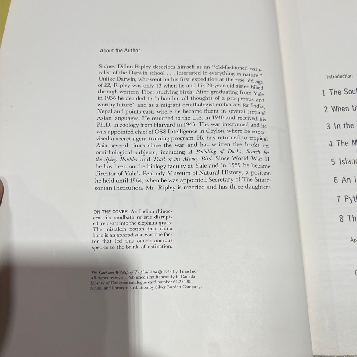 the land and wildlife of tropical asia book, by s. dillon ripley, 1964 Hardcover image 3