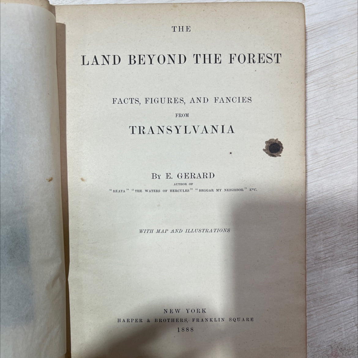 the land beyond the forest facts, figures, and fancies from transylvania book, by e. gerard, 1888 Hardcover, First image 2