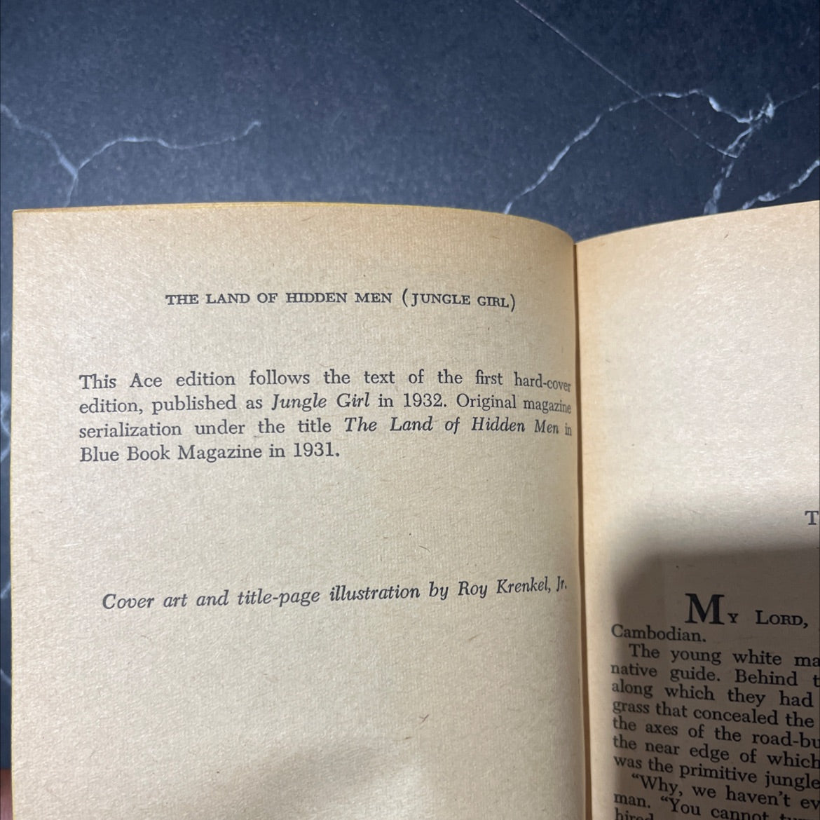 the land of hidden men book, by edgar rice burroughs, 1932 Paperback image 3