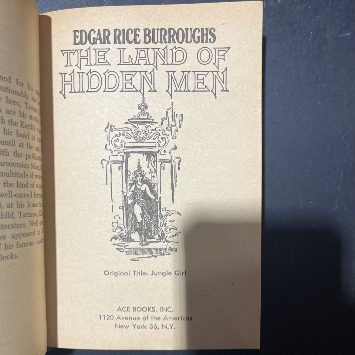 the land of hidden men book, by edgar rice burroughs, 1932 Paperback image 2