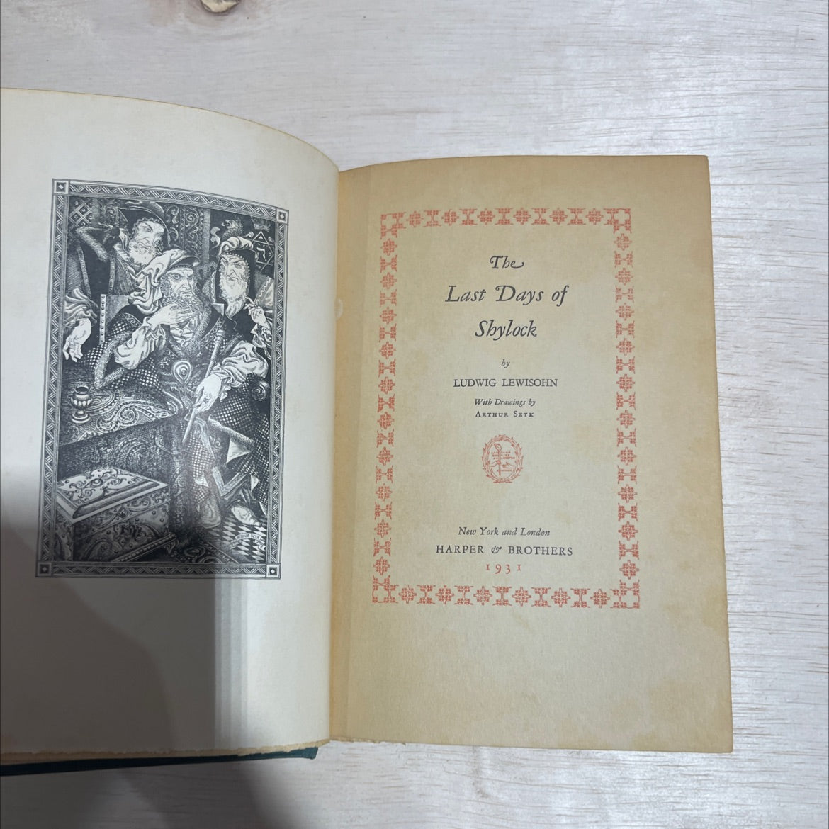 the last days of shylock book, by ludwig lewisohn, 1931 Hardcover image 2