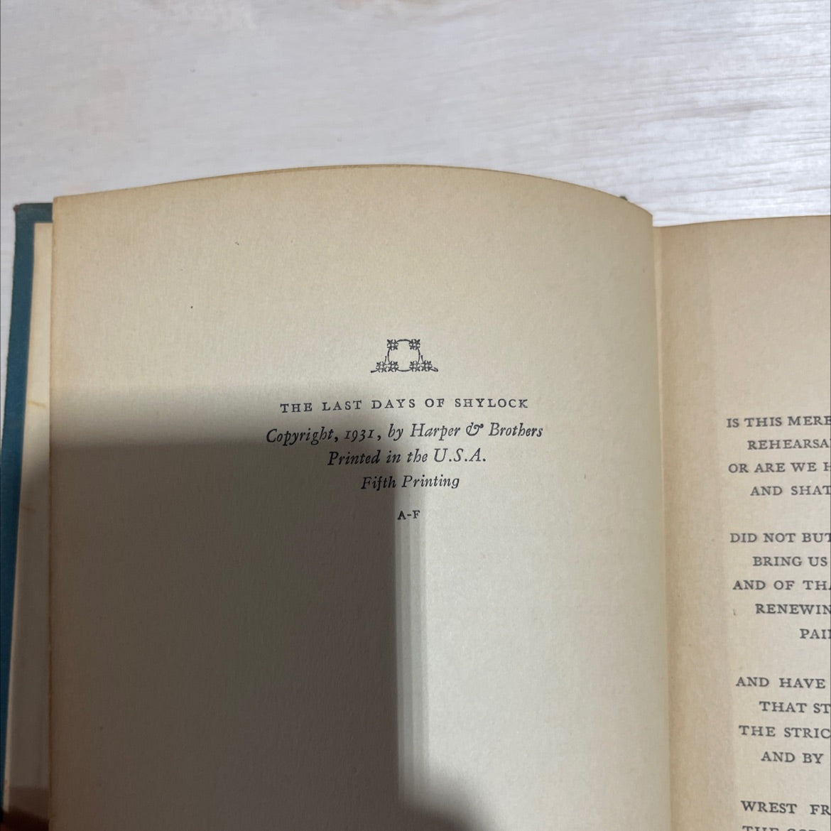 the last days of shylock book, by ludwig lewisohn, 1931 Hardcover image 3