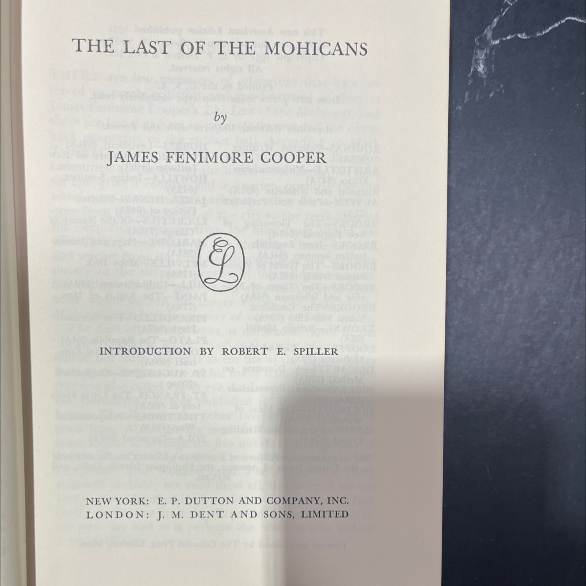 the last of the mohicans book, by james fenimore cooper, 1951 Hardcover image 2