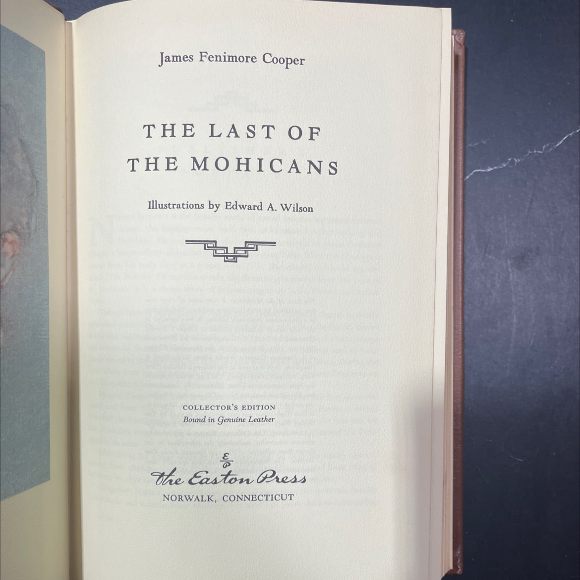 the last of the mohicans book, by James Fenimore Cooper, 1979 Leather image 2