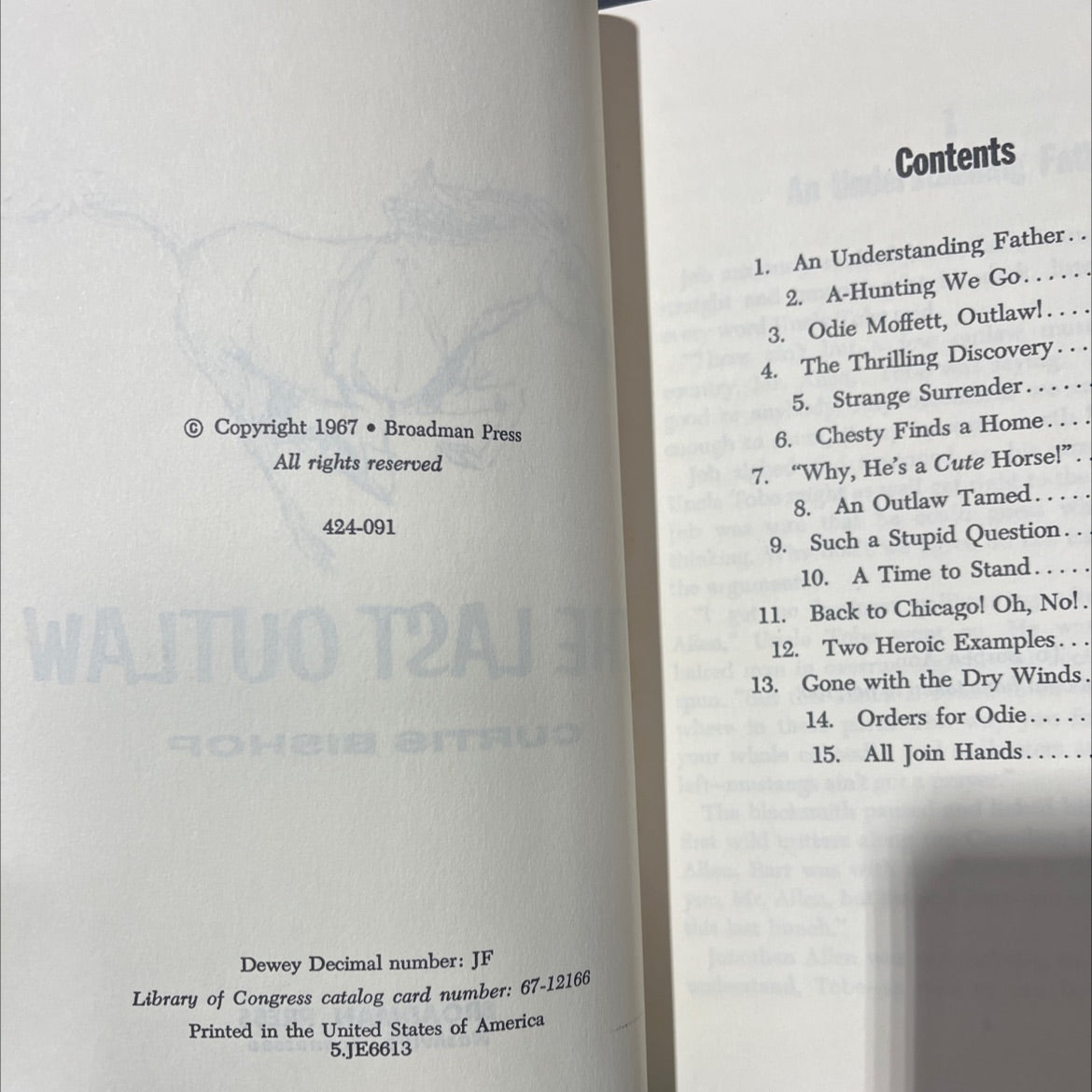 the last outlaw book, by curtis bishop, 1967 Hardcover image 3