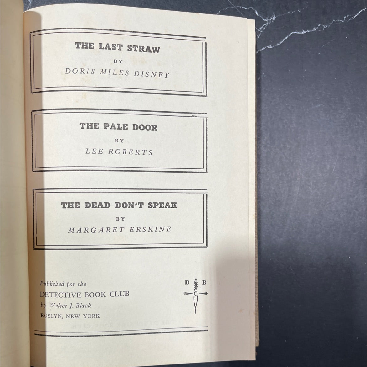 the last straw book, by doris miles disney, 1954 Hardcover image 2