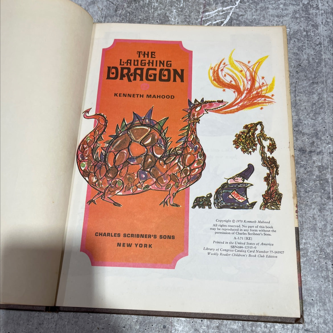 the laughing dragon book, by kenneth mahood, 1970 Hardcover image 2
