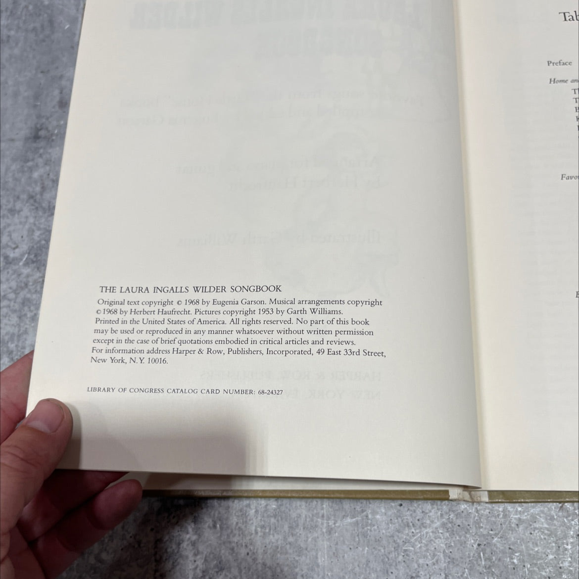 the laura ingalls wilder songbook book, by Eugenia Garson, 1968 Hardcover image 3