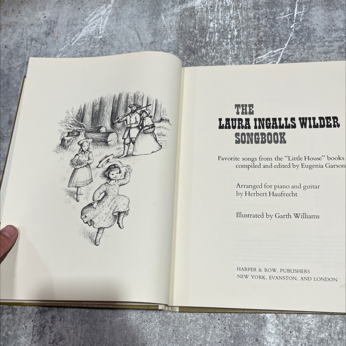 the laura ingalls wilder songbook book, by Eugenia Garson, 1968 Hardcover image 2