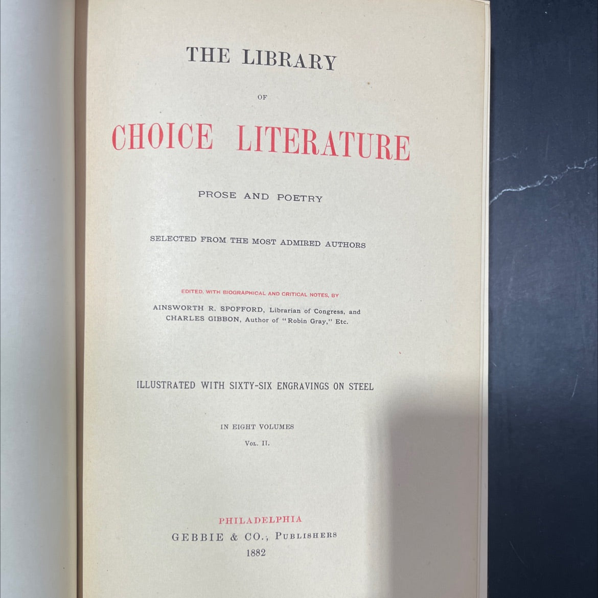 the library of choice literature prose and poetry selected from the most admired authors book, by ainsworth r. image 2