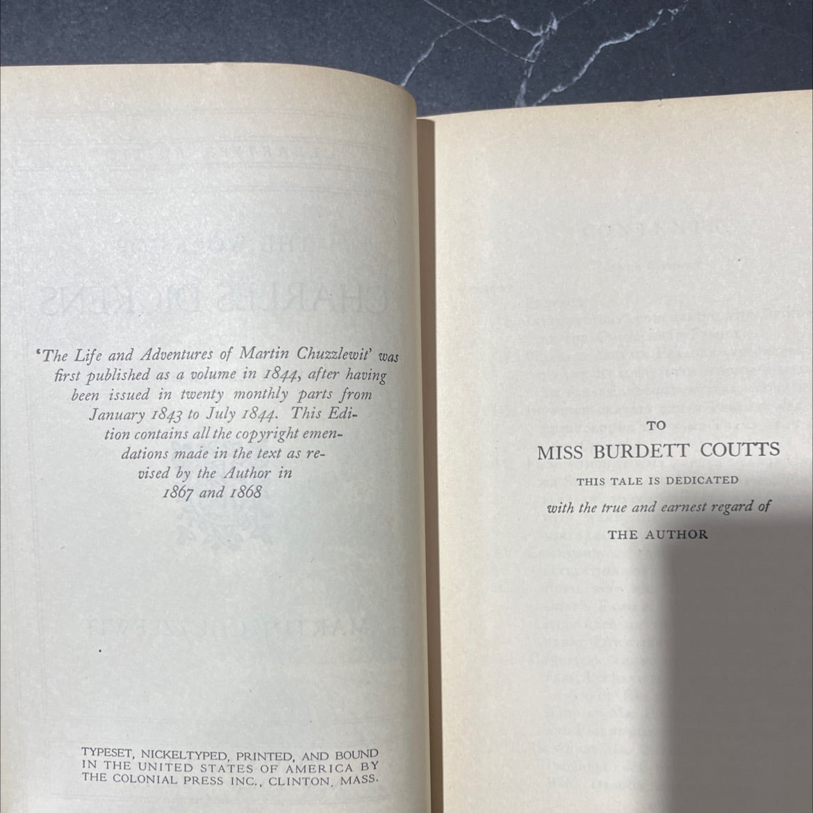 the life and adventures of martin chuzzlewit book, by charles dickens, 1868 Hardcover image 3