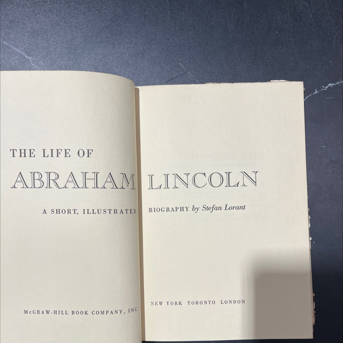 the life of abraham lincoln a short, illustrated biography book, by Stefan Lorant, 1954 Hardcover image 2