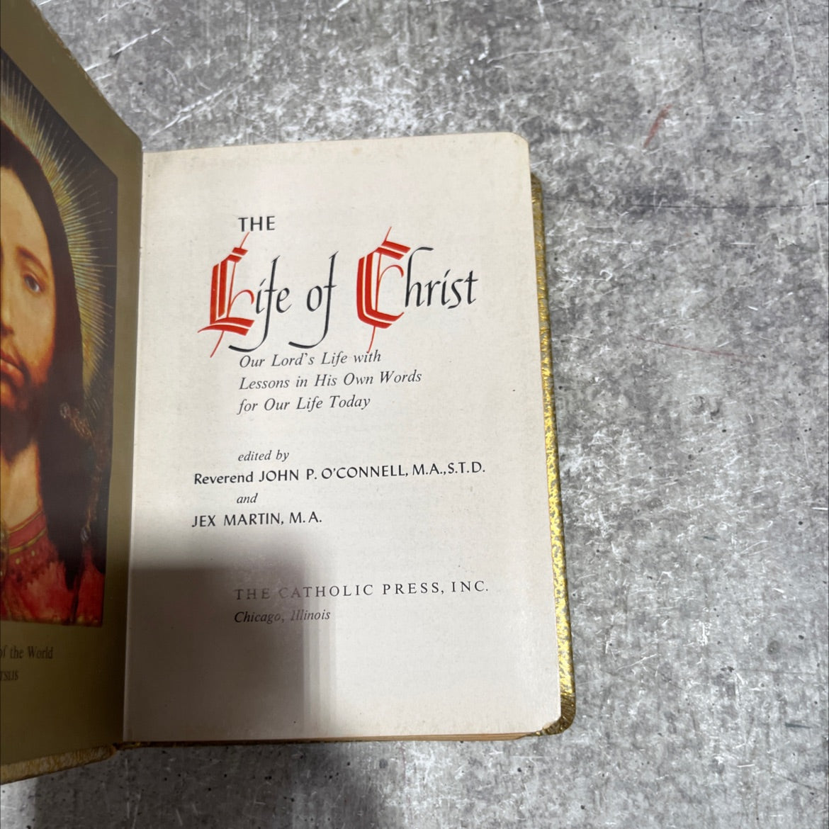 the life of christ our lord's life with lessons in his own words for our life today book, by reverend john p. image 2