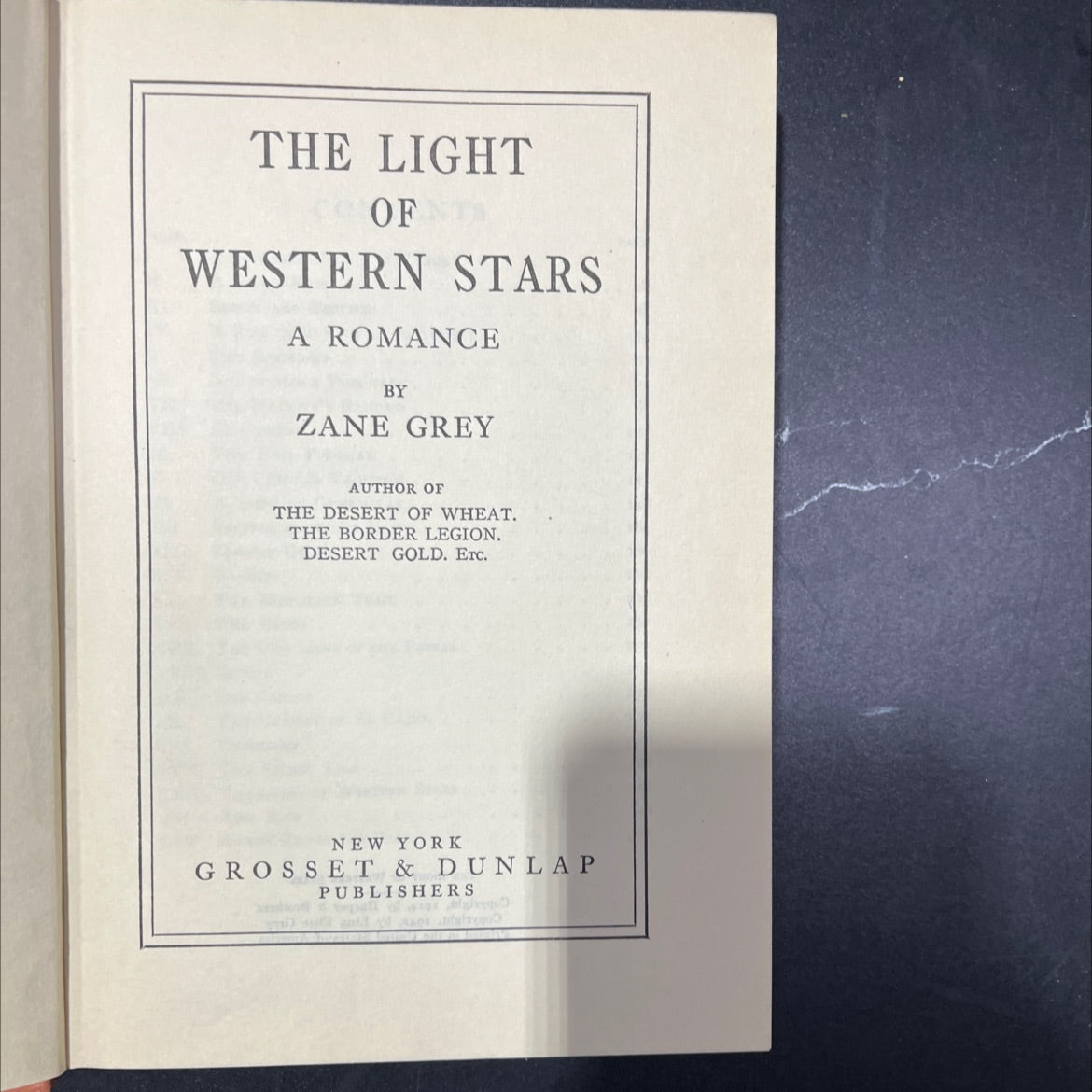 the light of western stars book, by zane grey, 1942 Hardcover, Antique image 2