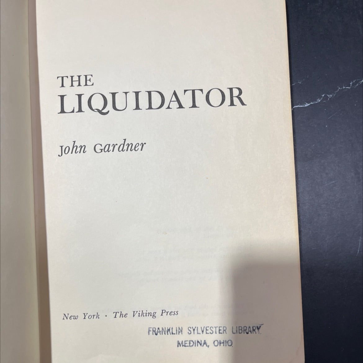 the liquidator book, by John Gardner, 1964 Hardcover image 2