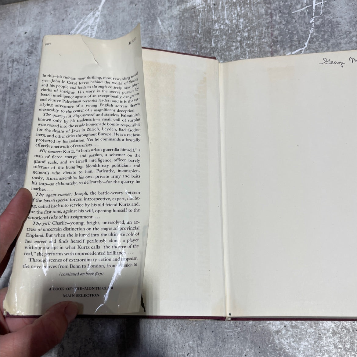 the little drummer girl book, by john le carré, 1983 Hardcover image 4