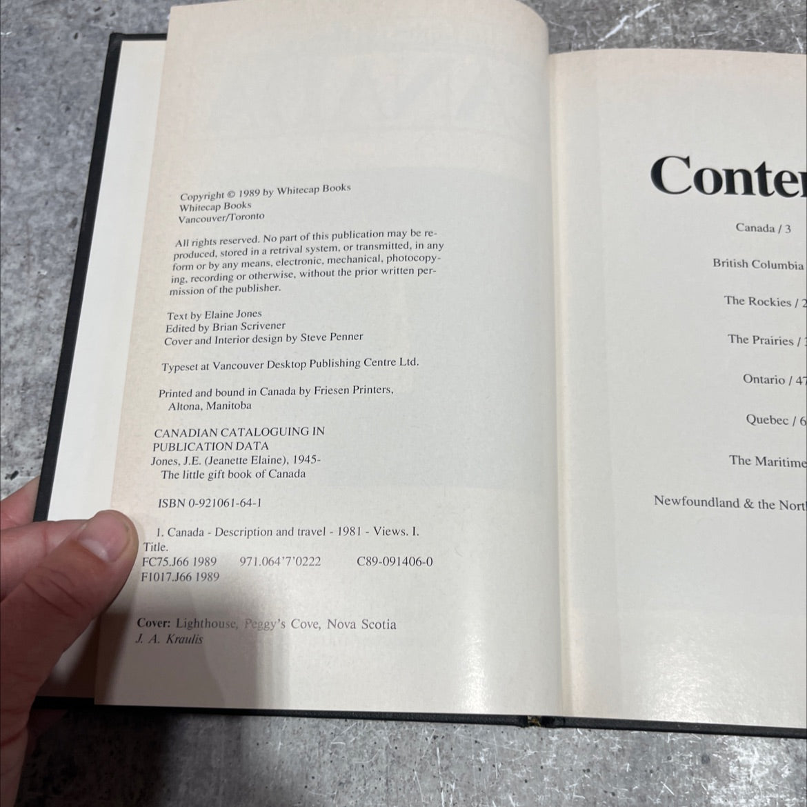 the little gift book of canada book, by Elaine Jones, 1989 Hardcover image 3