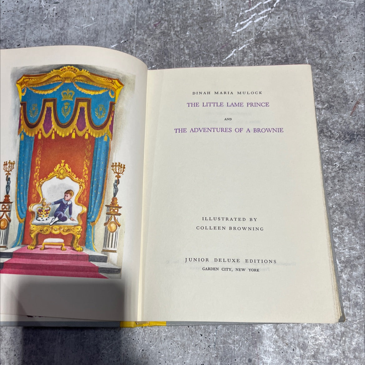 the little lame prince and the adventures of a brownie book, by dinah maria mulock, 1956 Hardcover image 2