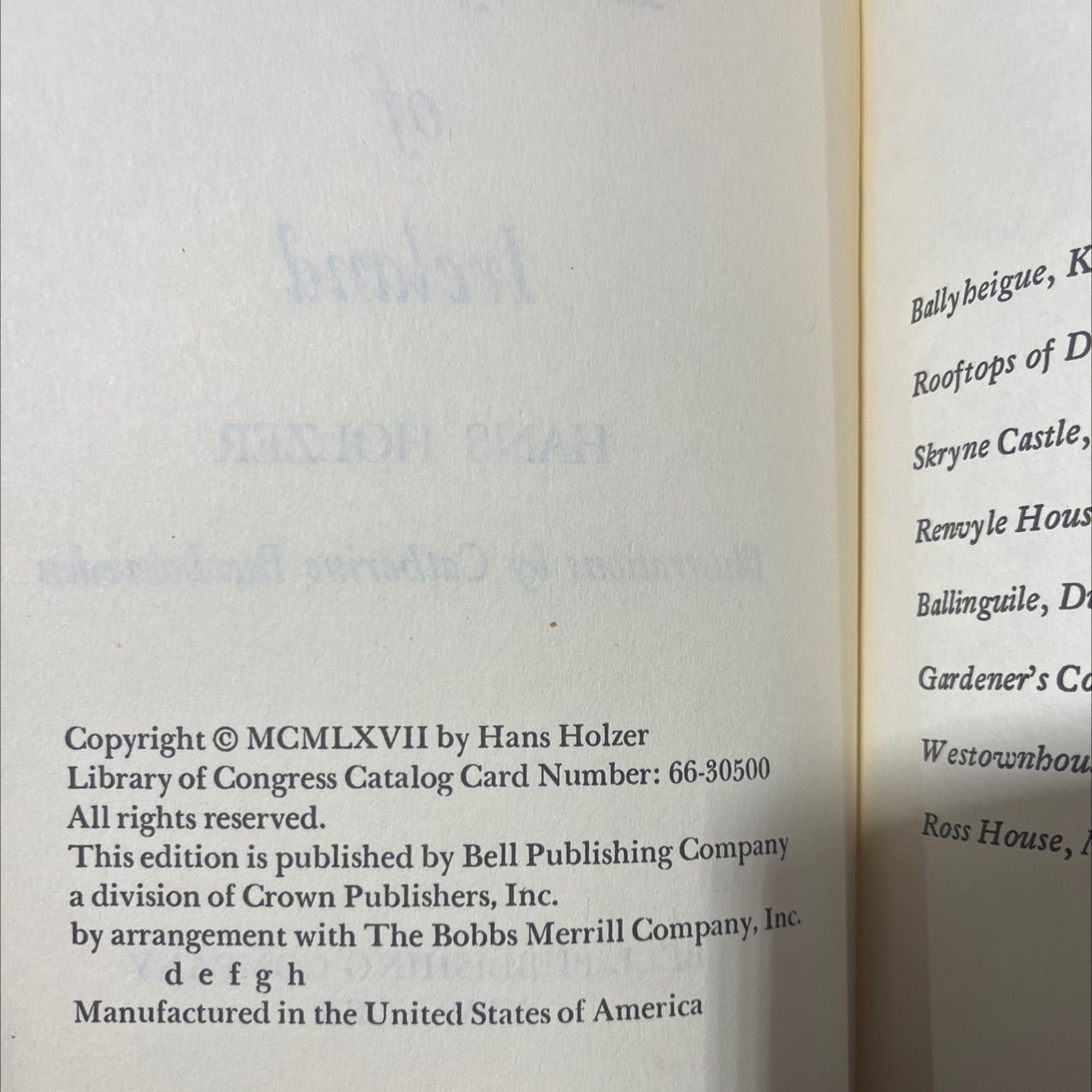 the lively ghosts of ireland book, by hans holzer, 1967 Hardcover image 3