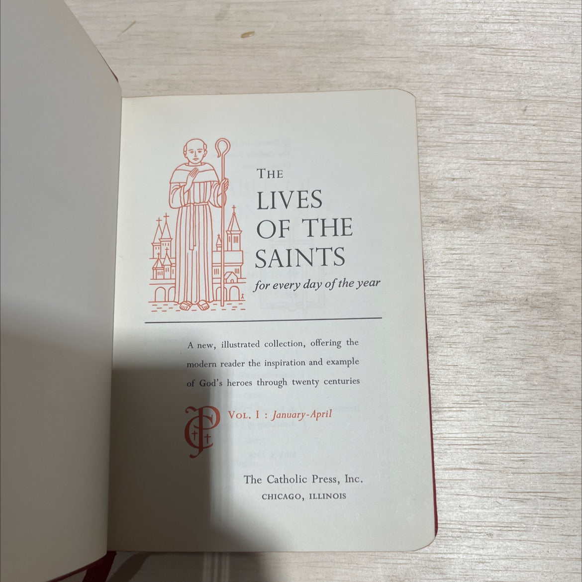 the lives of the saints for every day of the year book, by unknown, 1959 Leather image 2