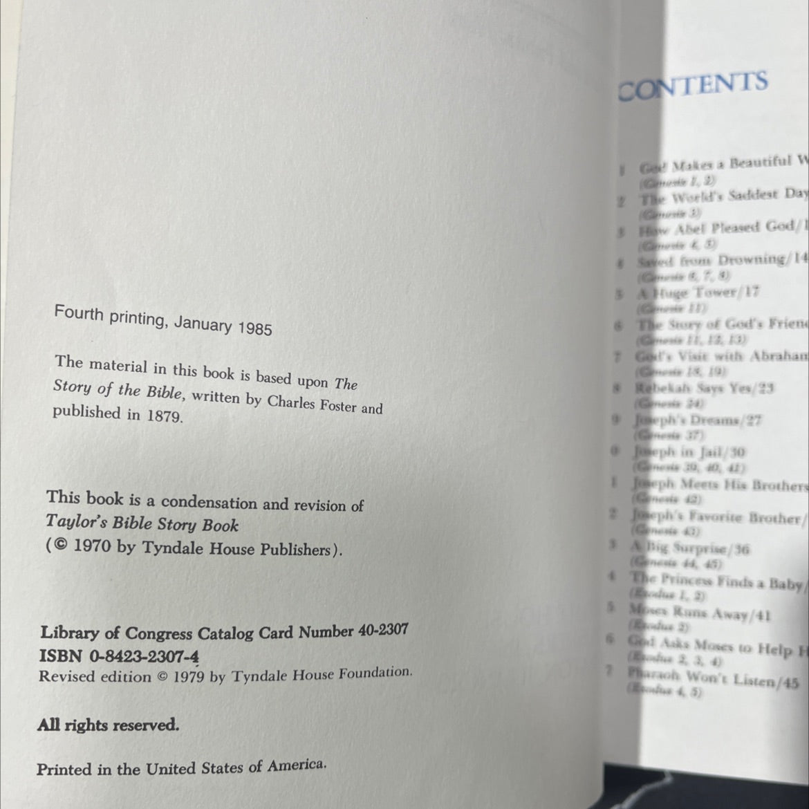 the living bible story book book, by kenneth n. taylor, 1985 Hardcover image 3