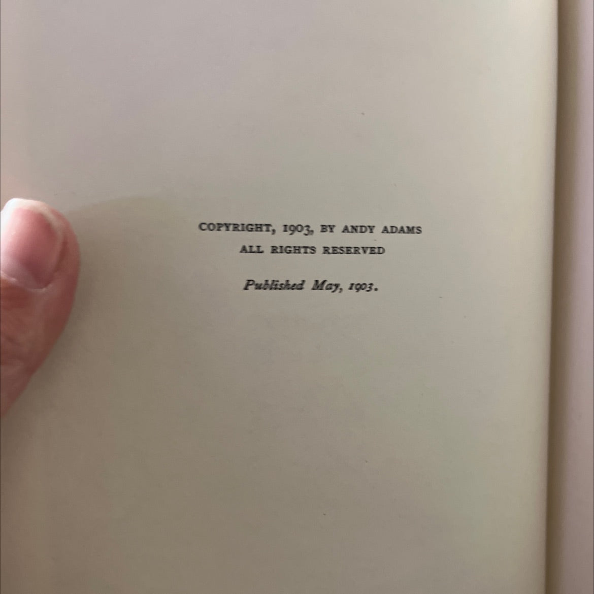 the log of a cowboy a narrative of the old trail days book, by andy adams, 1903 Leather image 3