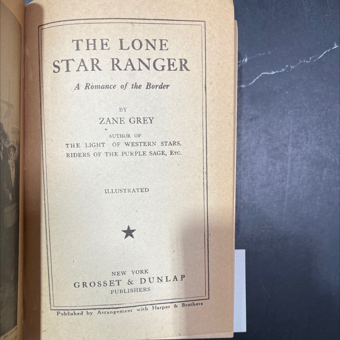 the lone star ranger a romance of the border book, by zane grey, 1915 Hardcover image 2
