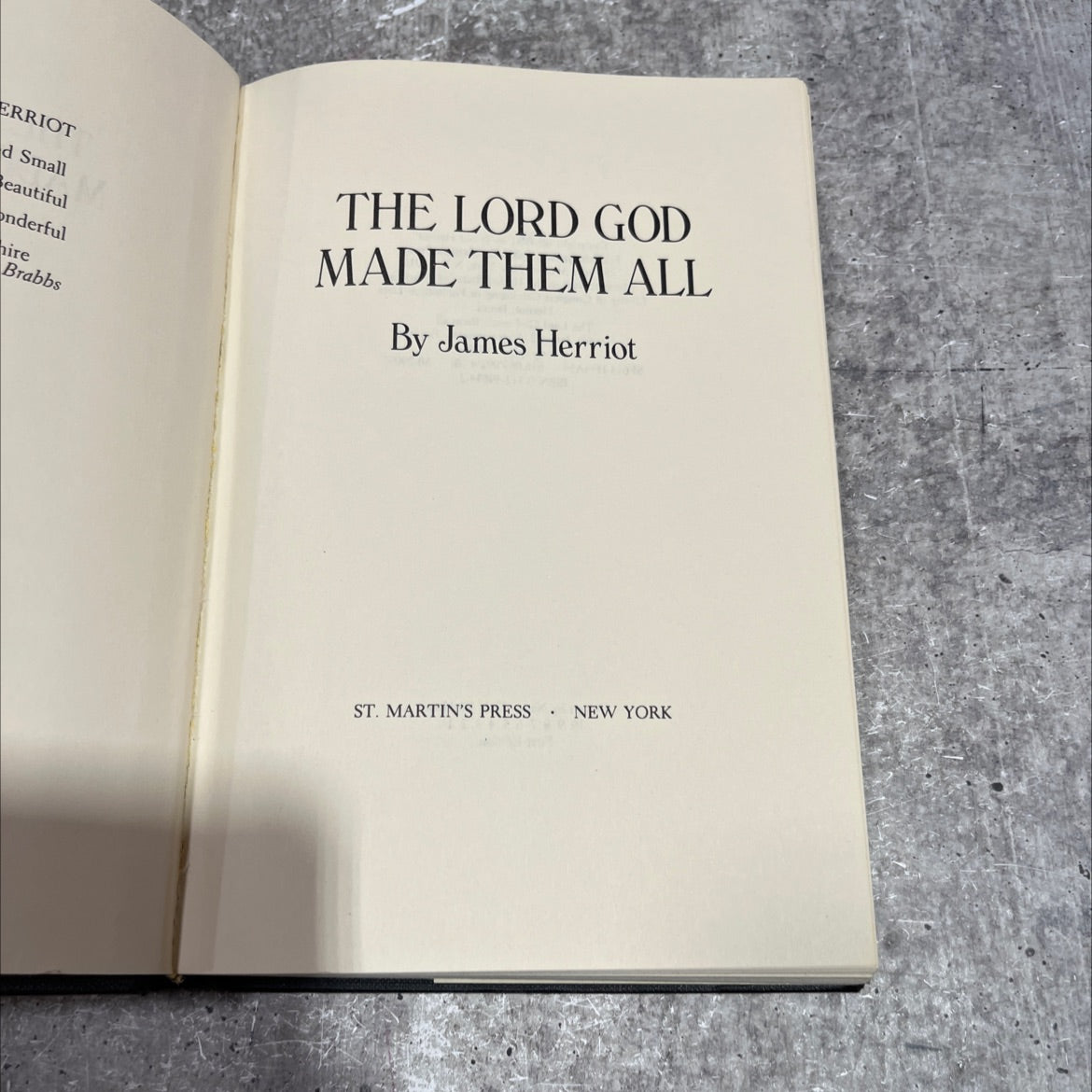 the lord god made them all book, by James Herriot, 1981 Hardcover image 2