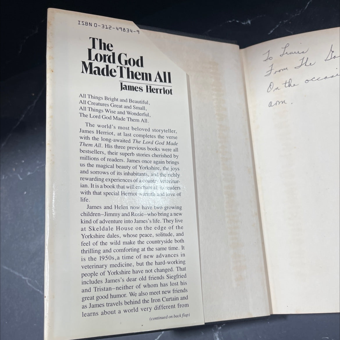 the lord god made them all book, by James Herriot, 1981 Hardcover image 4