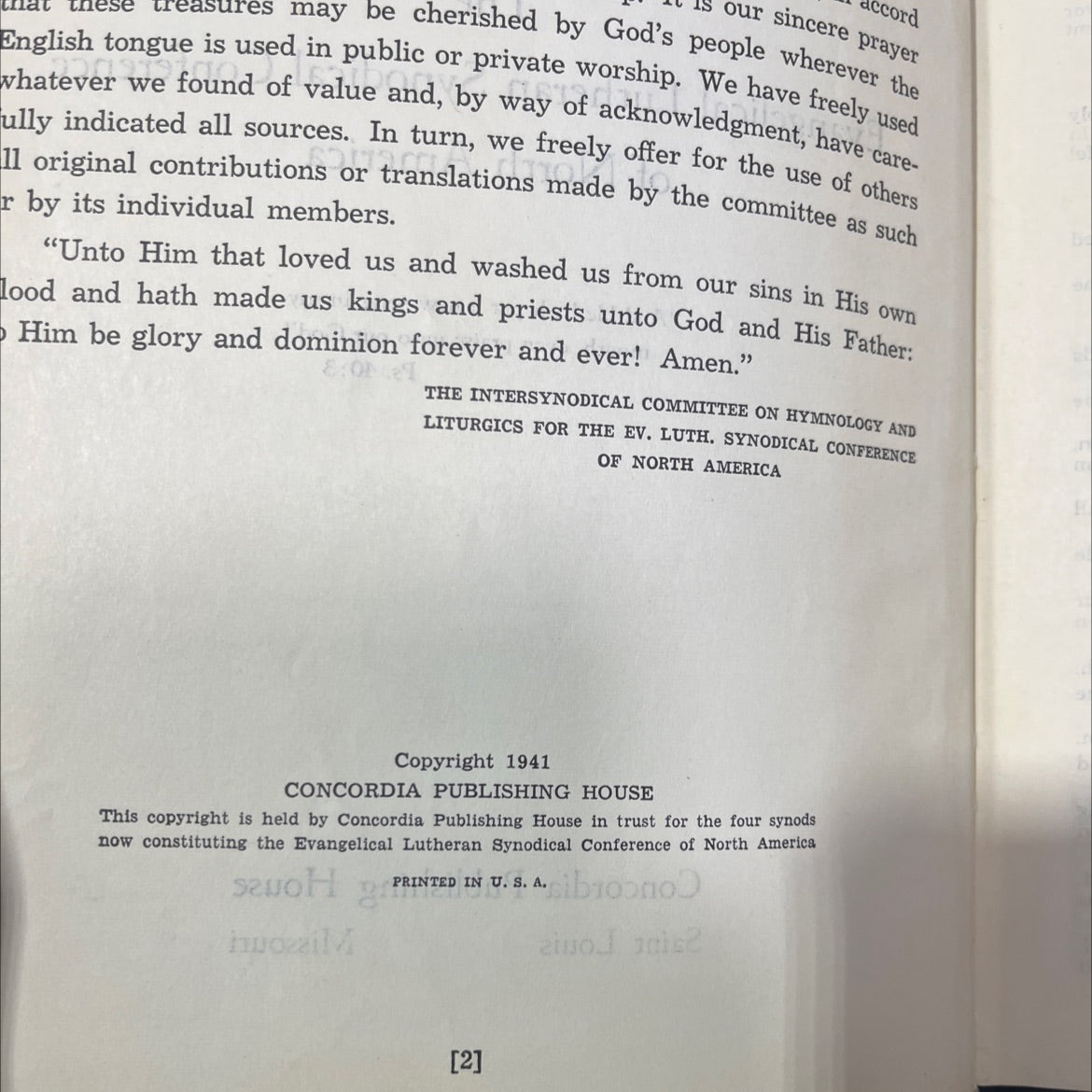the lutheran hymnal book, by intersynodical committee on hymnology and liturgics, 1941 Hardcover image 3
