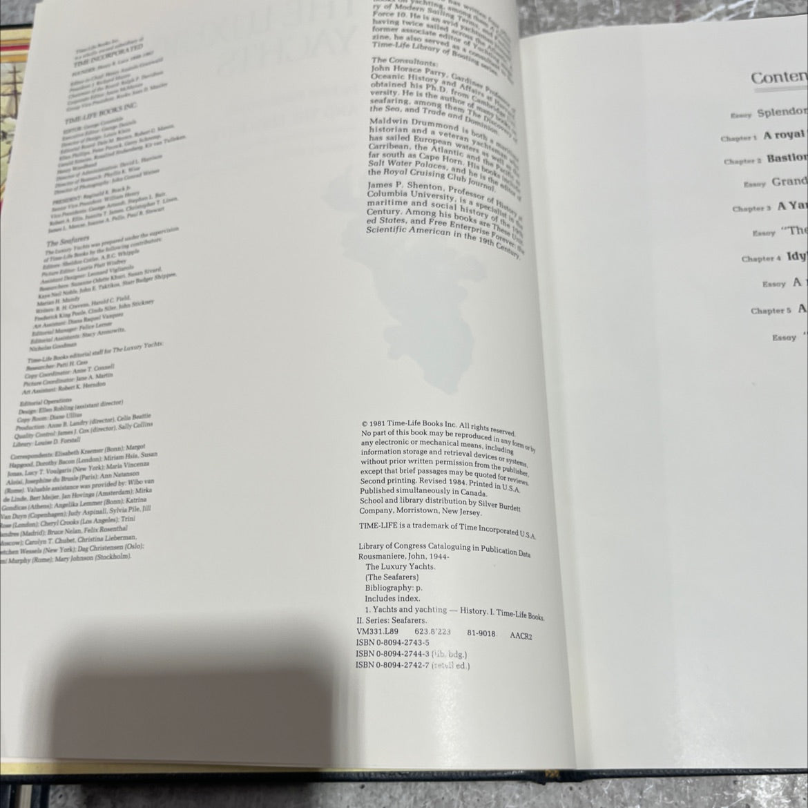 the luxury yachts book, by John Rousmaniere, 1984 Hardcover image 3