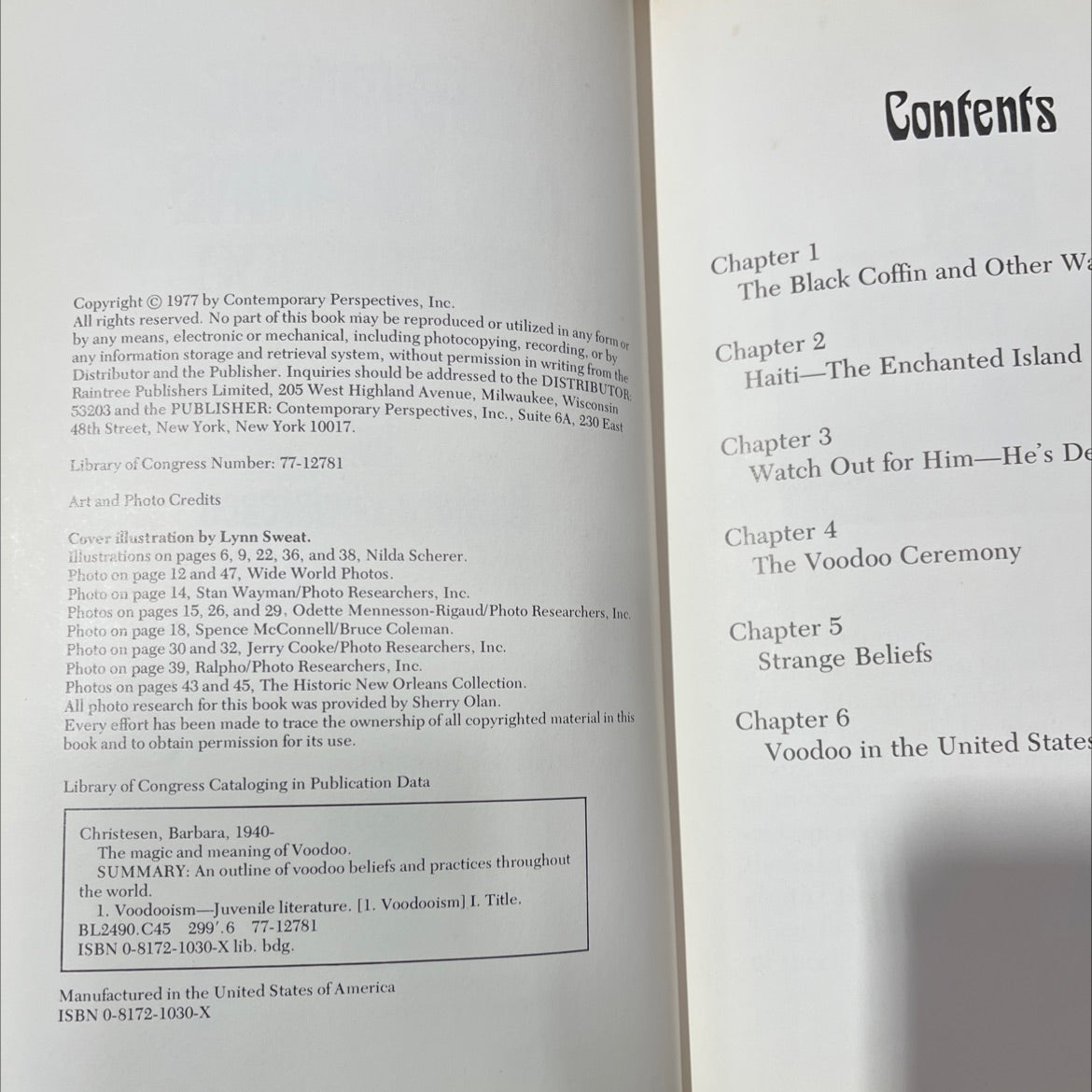 the magic and meaning of voodoo book, by Barbara Christesen, 1977 Hardcover image 3