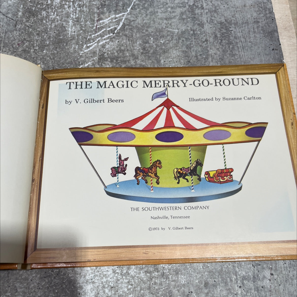 the magic merry-go-round book, by V. Gilbert Beers, 1973 Hardcover image 2
