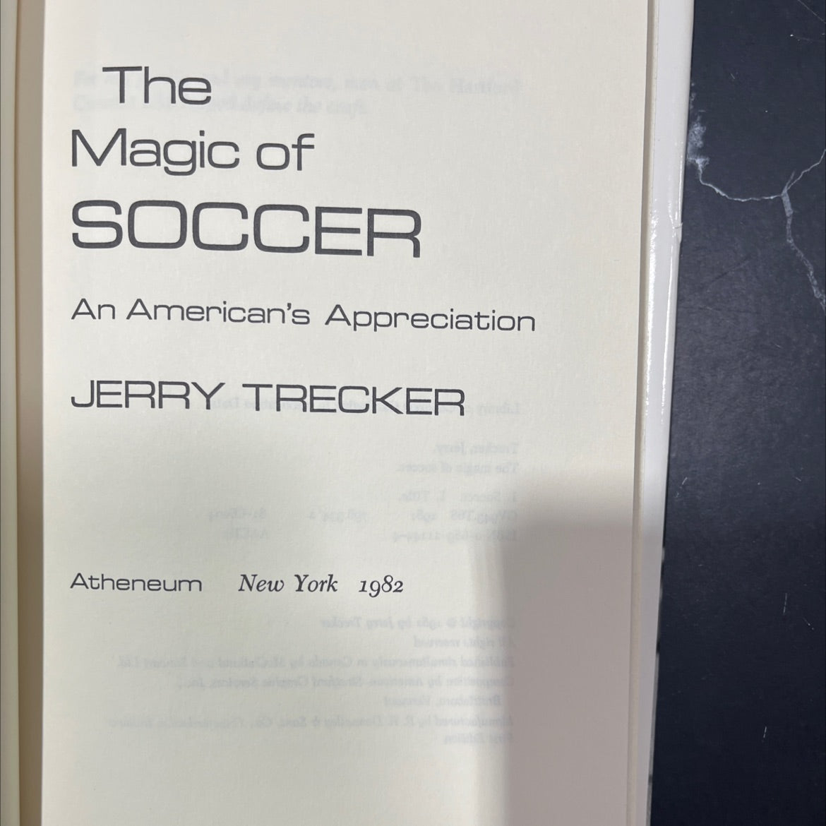 the magic of soccer book, by jerry trecker, 1982 Hardcover image 2