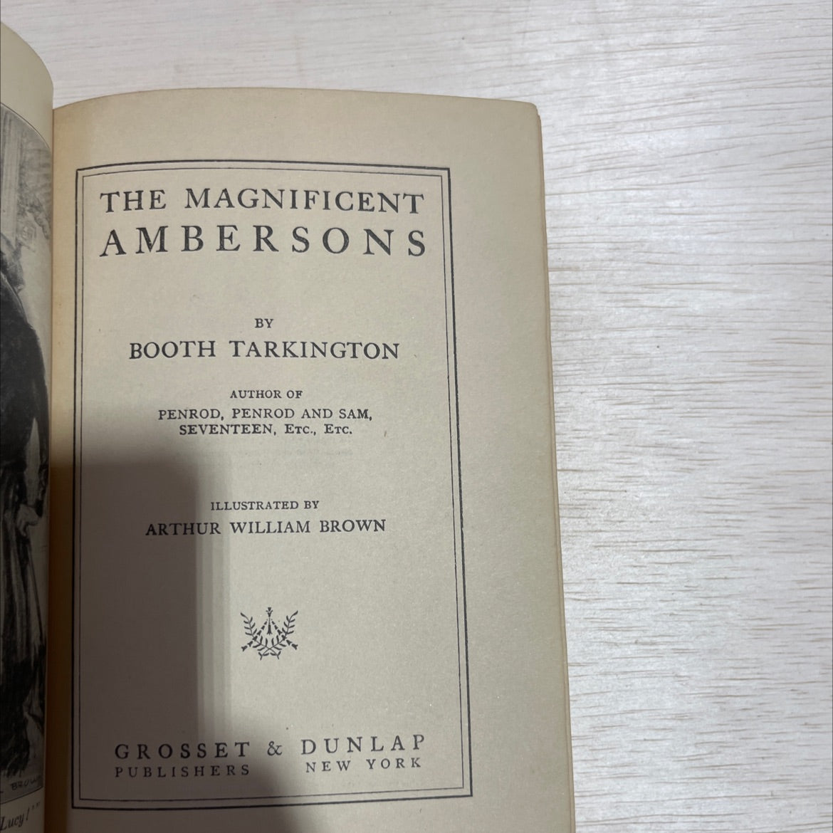the magnificent ambersons book, by booth tarkington, 1918 Hardcover image 2