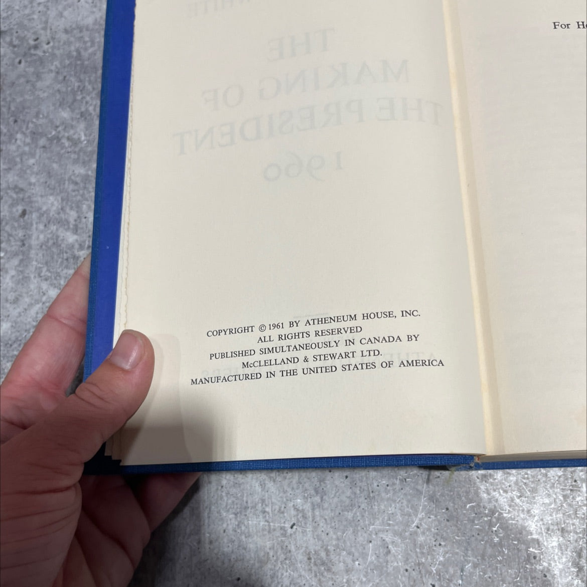 the making of the president 1960 book, by theodore h. white, 1961 Hardcover image 3