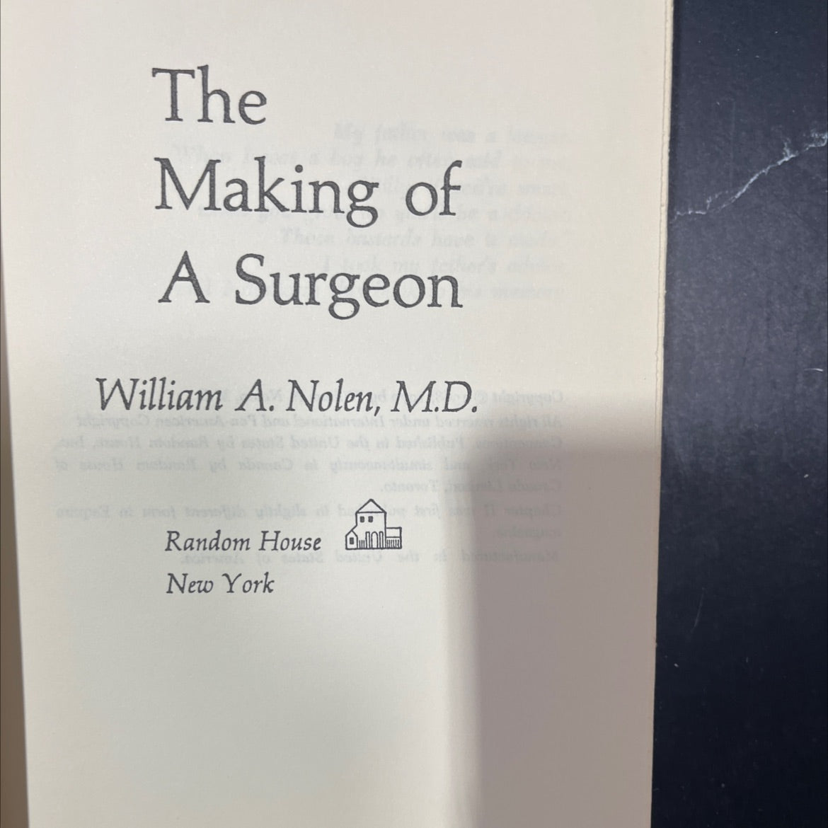 the making of thes a surgeon book, by william a. nolen, m.d., 1970 Hardcover image 2