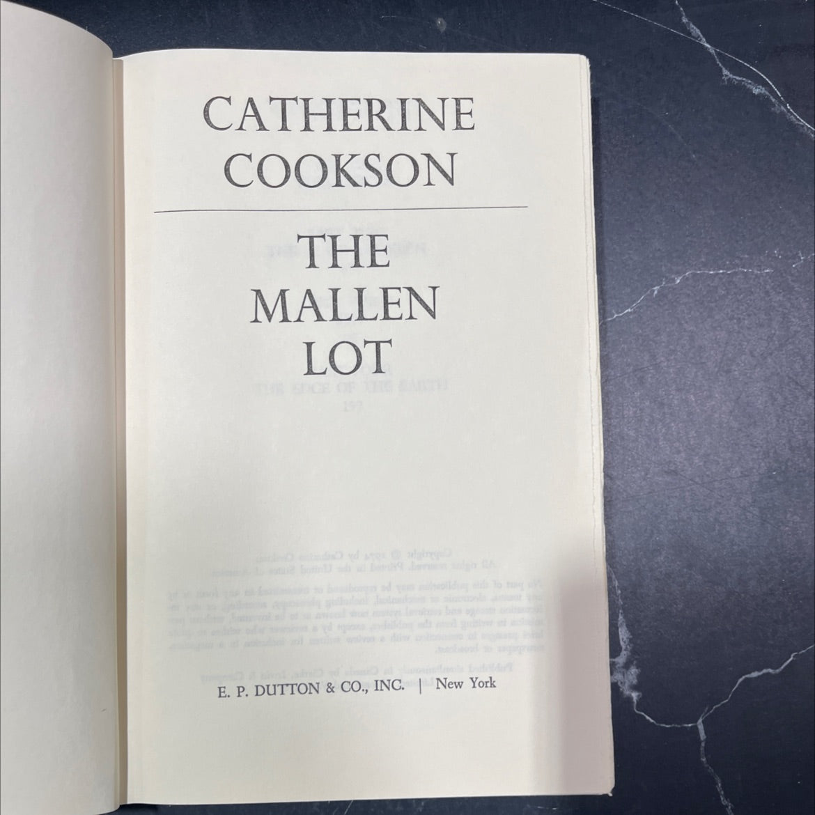 the mallen lot book, by catherine cookson, 1974 Hardcover image 2