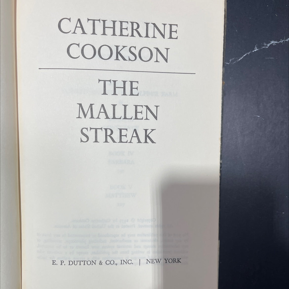 the mallen streak book, by catherine cookson, 1973 Hardcover image 2