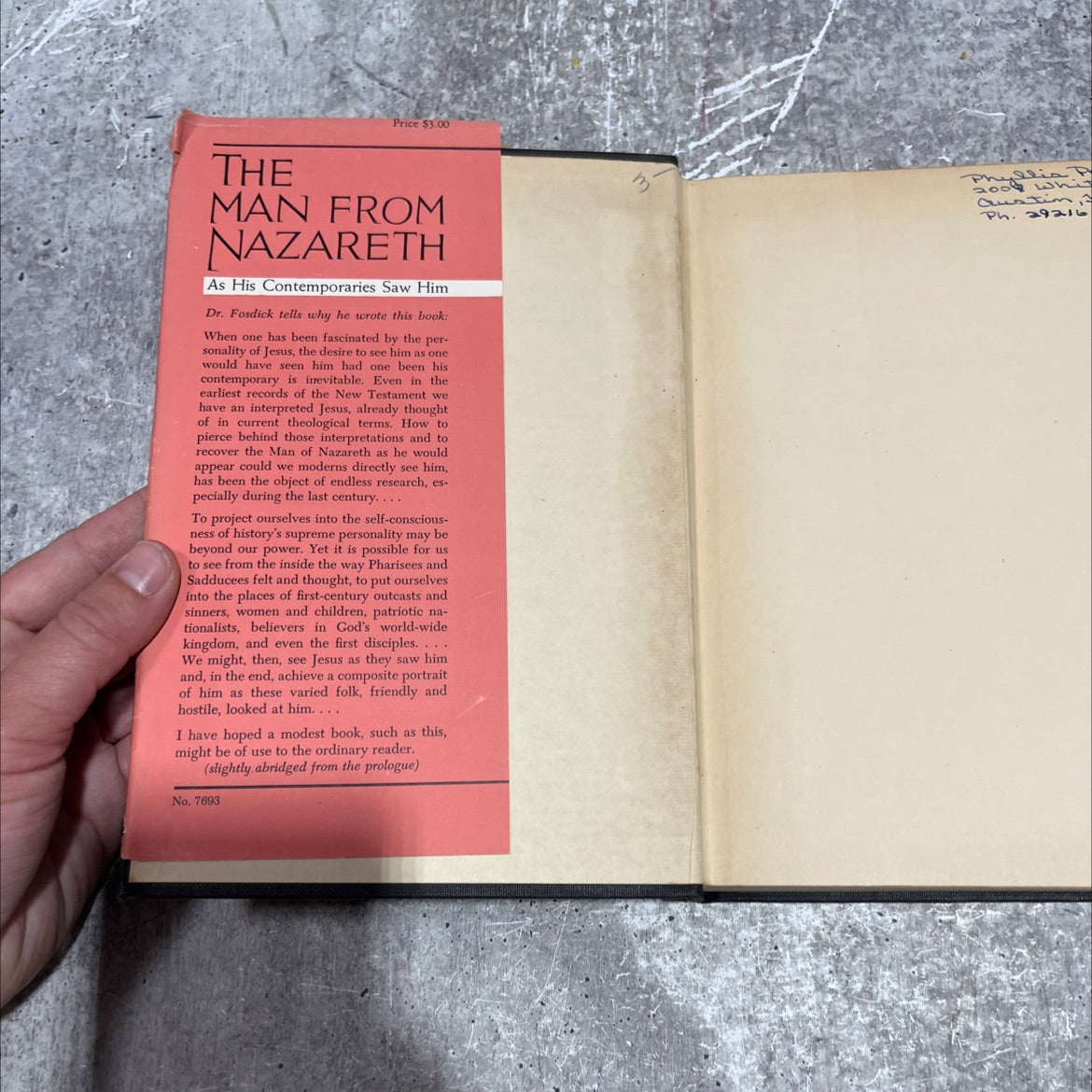 the man from nazareth book, by harry emerson fosdick, 1949 Hardcover image 4