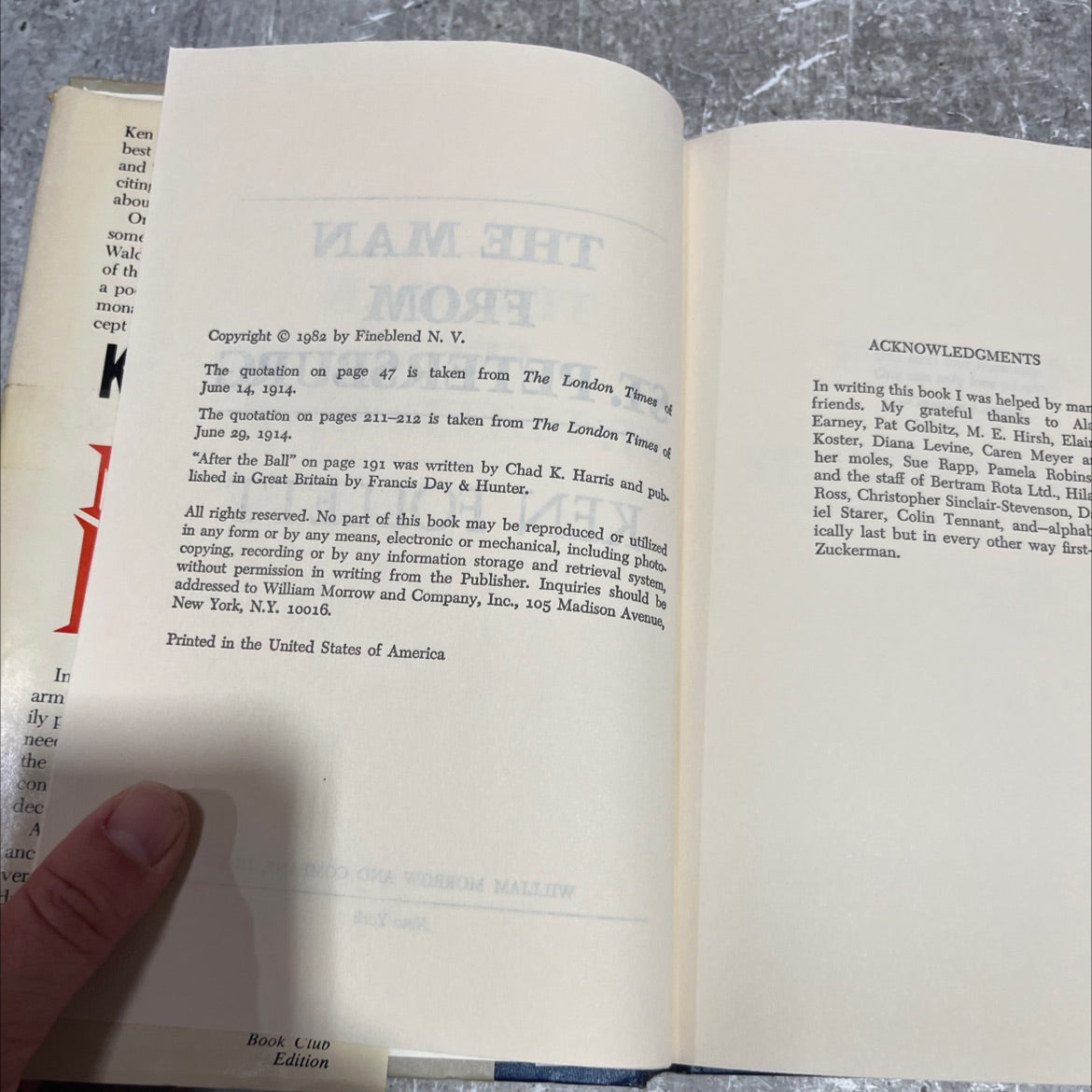 the man from st. petersburg book, by ken follett, 1982 Hardcover image 3
