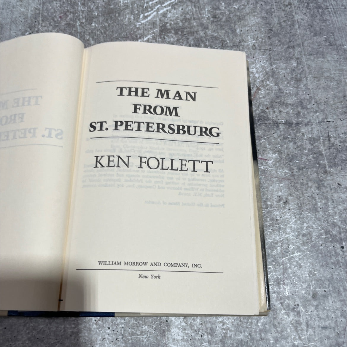 the man from st. petersburg book, by ken follett, 1982 Hardcover image 2