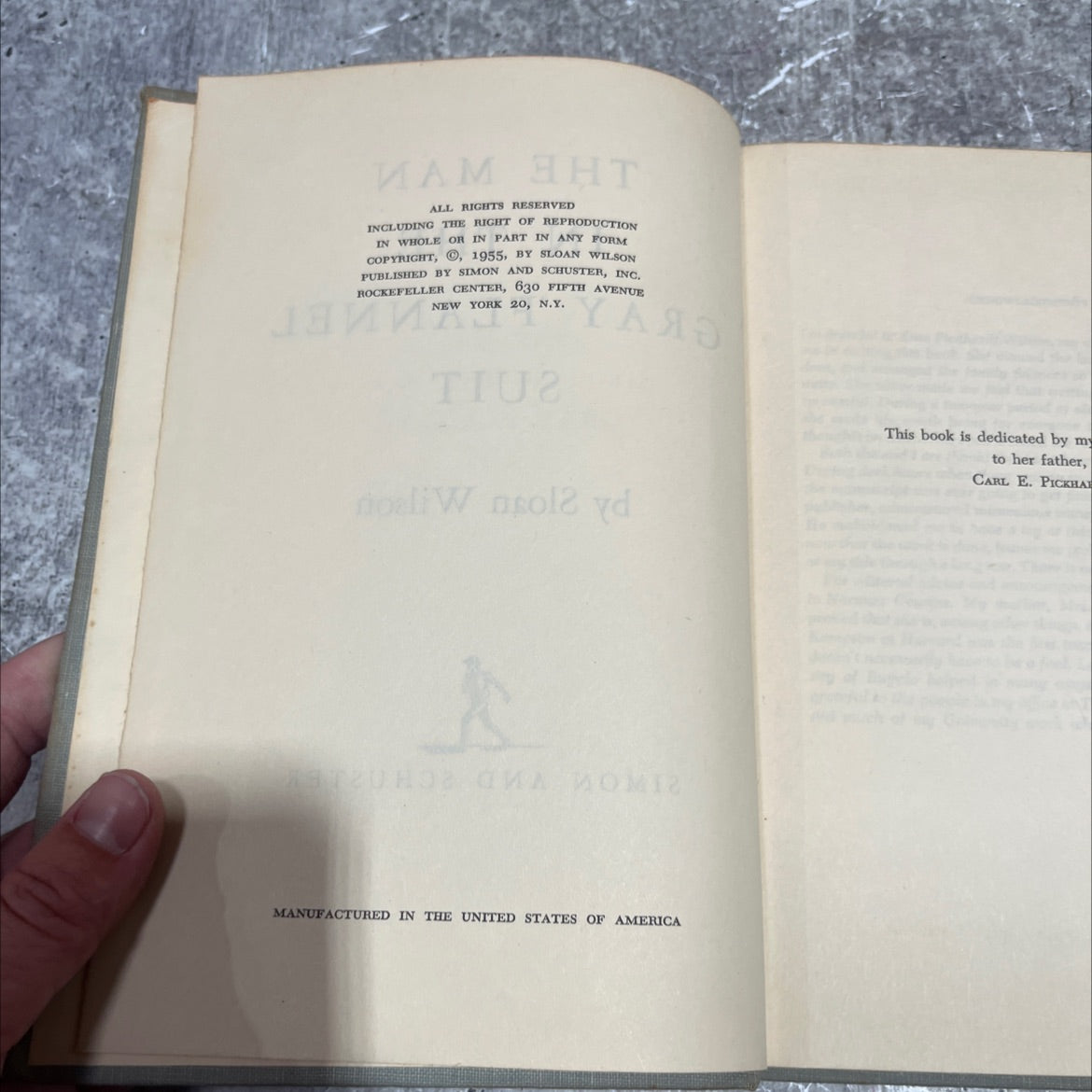 the man in the gray flannel suit book, by sloan wilson, 1955 Hardcover image 3