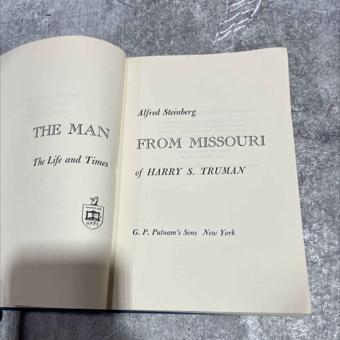 the man the life and times alfred steinberg from missouri of harry s. truman book, by alfred steinberg, 1962 Hardcover image 2