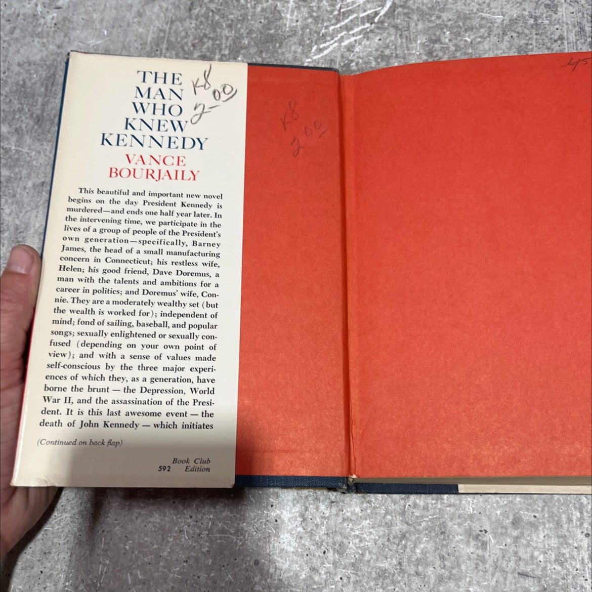 the man who knew kennedy book, by Vance Bourjaily, 1967 Hardcover image 4