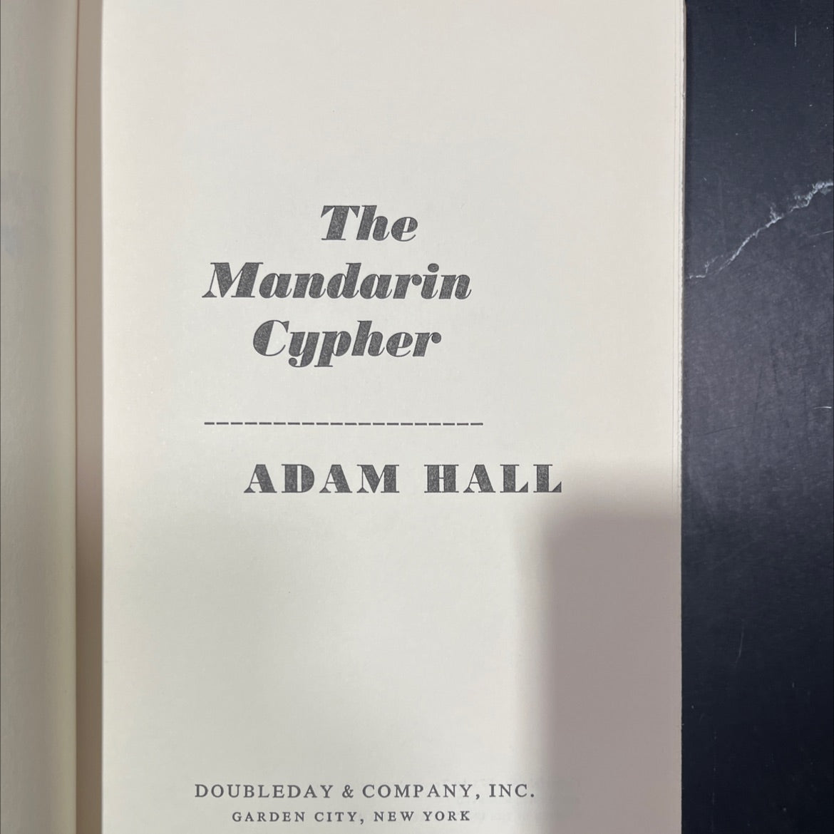 the mandarin cypher book, by adam hall, 1975 Hardcover image 2