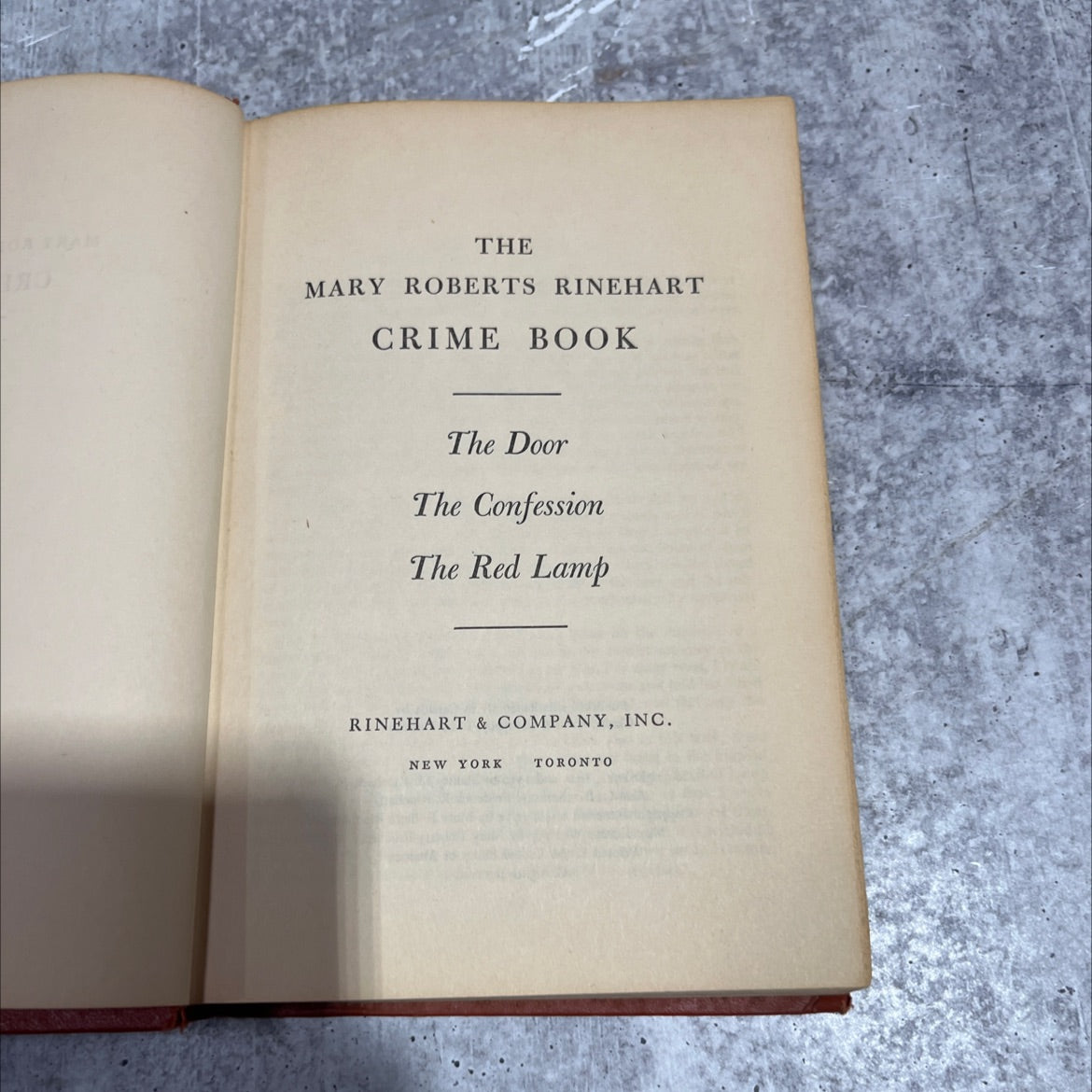 the mary roberts rinehart crime book book, by Mary Roberts Rinehart, 1957 Hardcover image 2