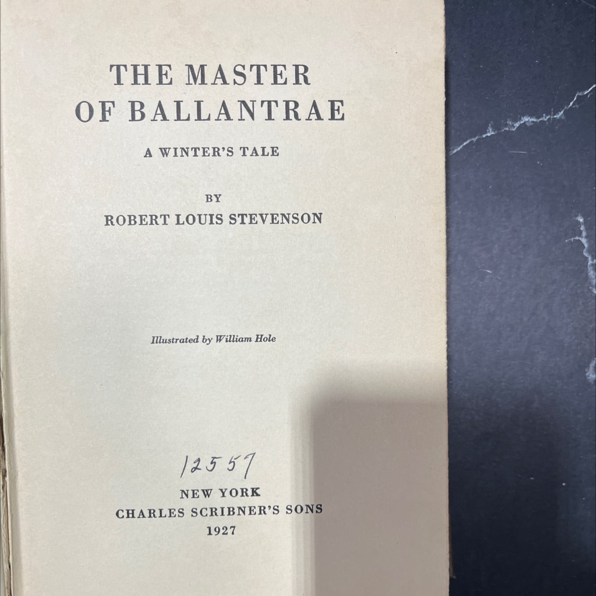 the master of ballantrae a winter's tale book, by robert louis stevenson, 1927 Hardcover image 2