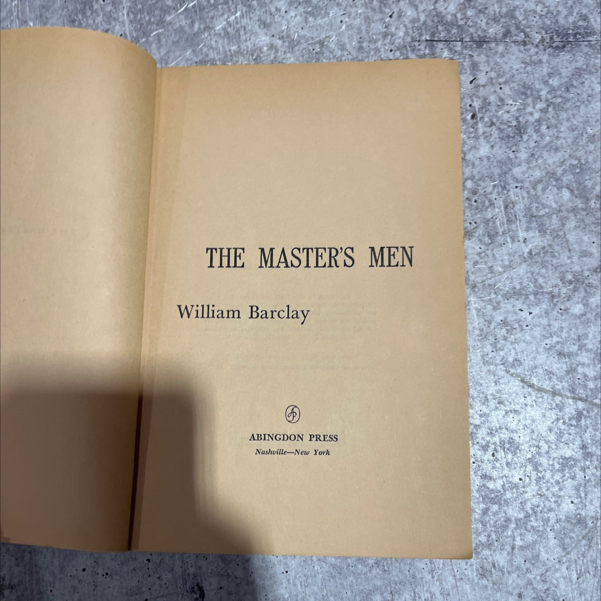 the master's men book, by William Barclay, 1959 Paperback image 2
